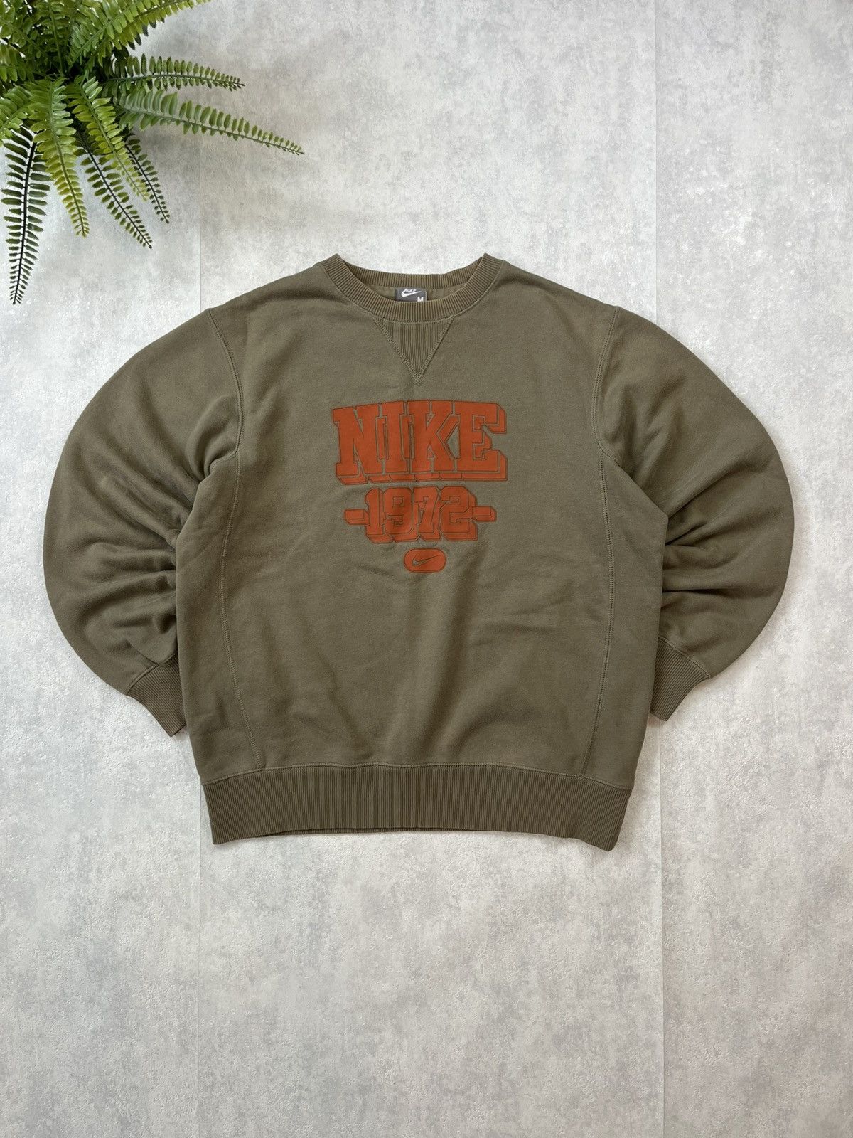 Nike × Vintage 00s Nike Retro Logo Vintage Y2K Oversized Sweatshirt Size US M / EU 48-50 / 2 - 1 Thumbnail