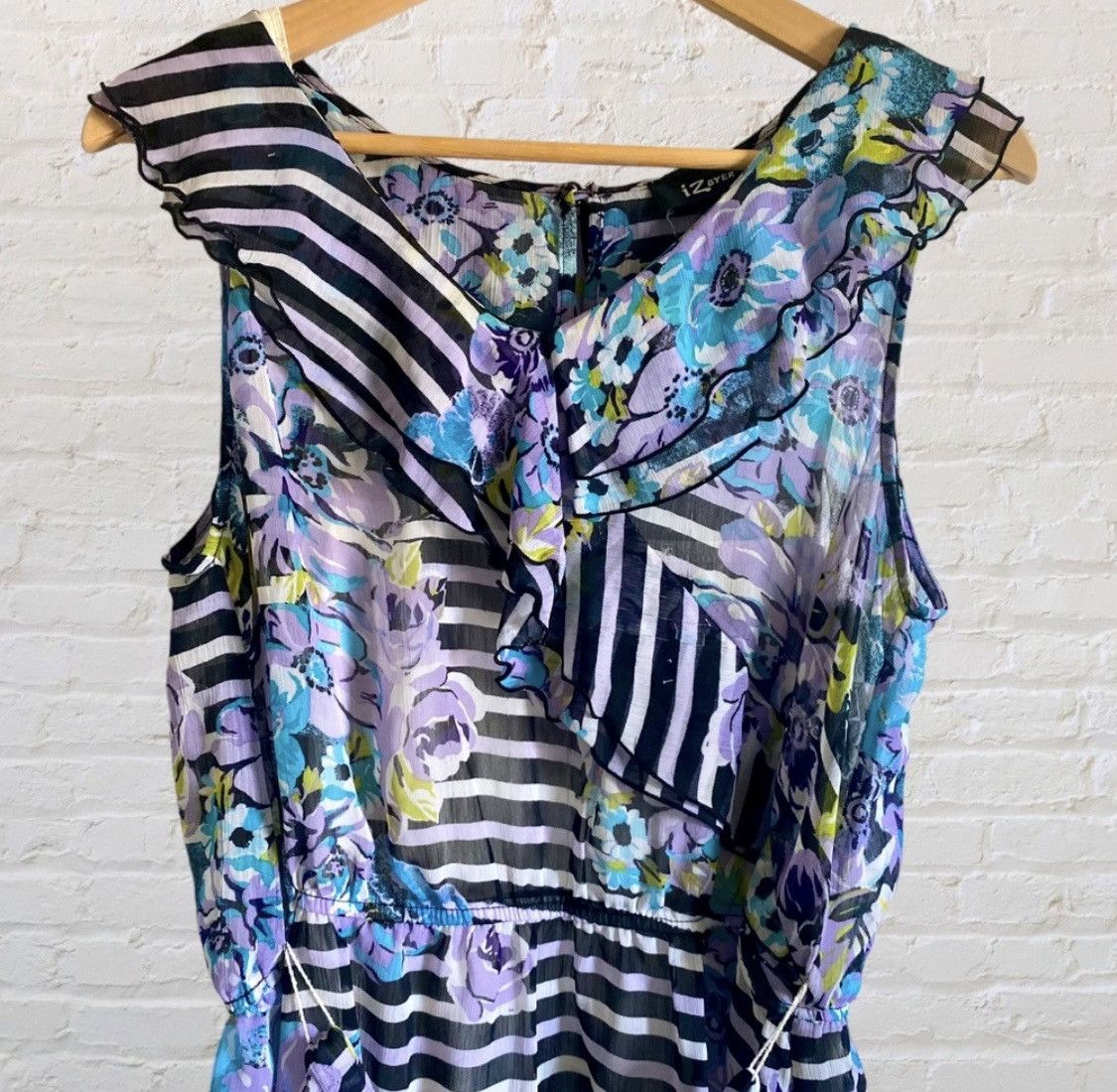 Other IZ BYER FLORAL STRIPED SLEEVELESS TANK TOP WITH WAIST TIE Size XL / US 12-14 / IT 48-50 - 2 Thumbnail