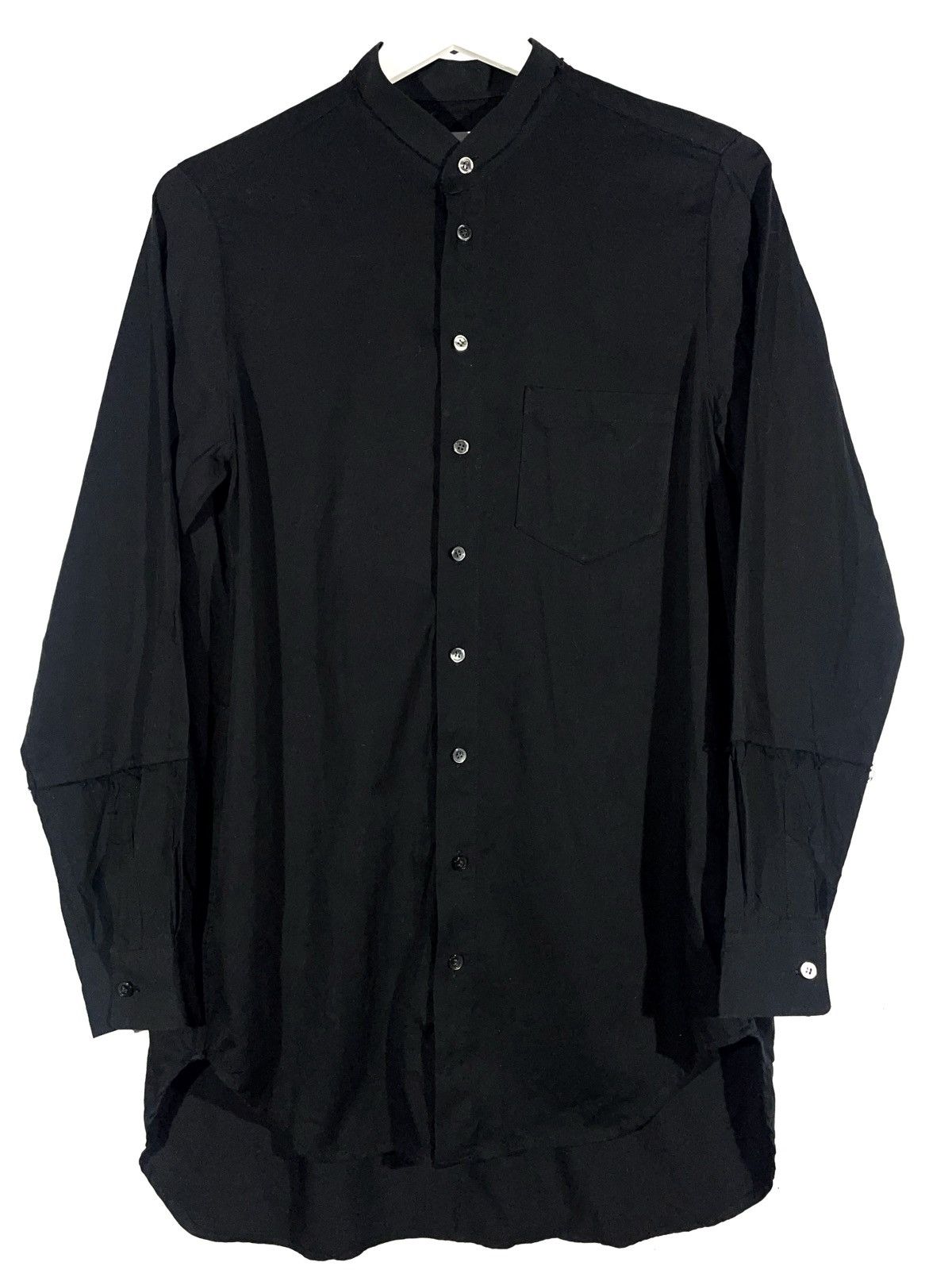 Japanese Brand Extended Long Over Black Shirt Men Size L Made In Japan Size US L / EU 52-54 / 3 - 1 Thumbnail