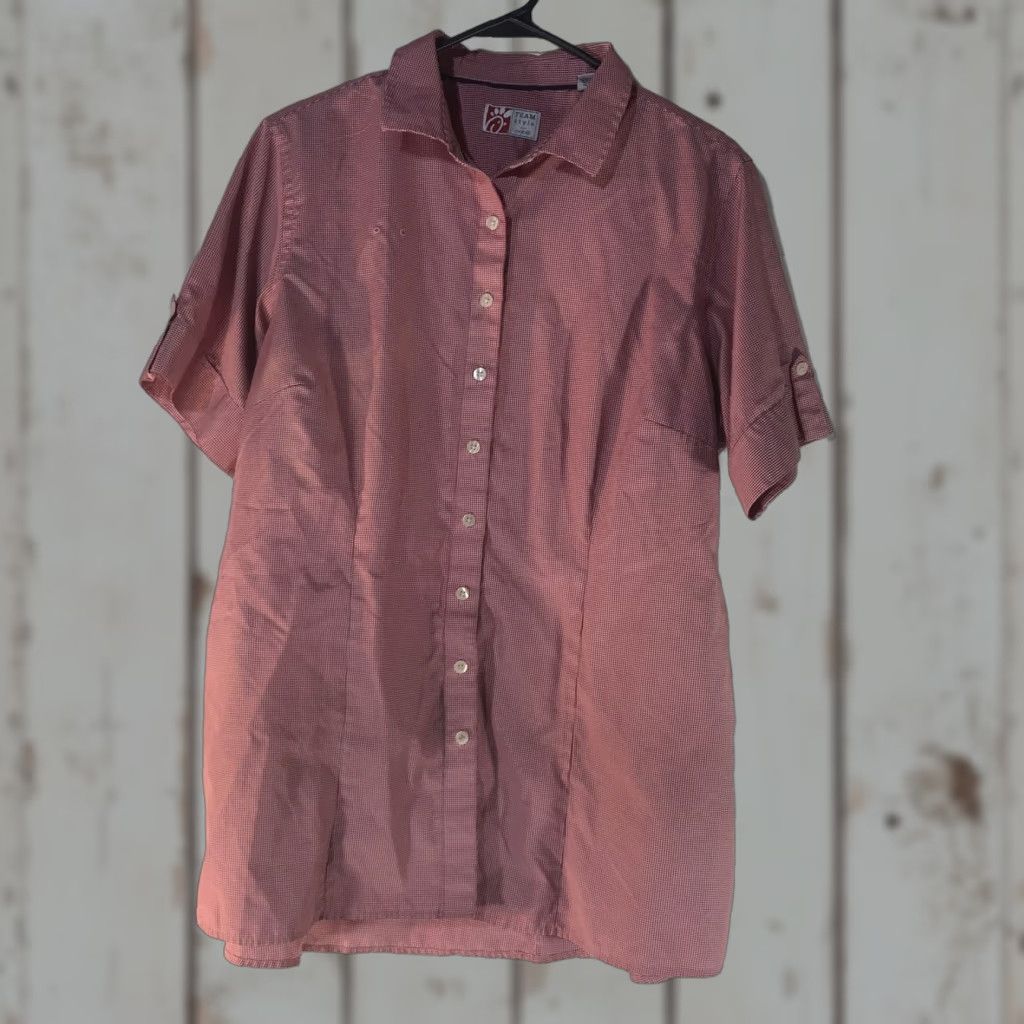 Vintage Oobe Red/White Plaid Button-Up Shirt Womens Size XL Casual Workwear Uniform Size XL / US 12-14 / IT 48-50 - 1 Thumbnail