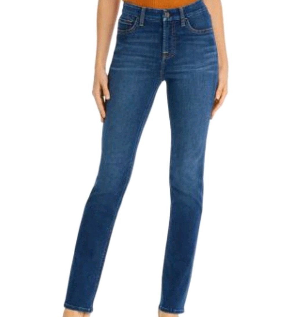Jennifer Lopez Seven For All Mankind Jen7 Women's Medium Wash Blue Ankle Sk Size 30" / US 8 / IT 44 - 1 Thumbnail