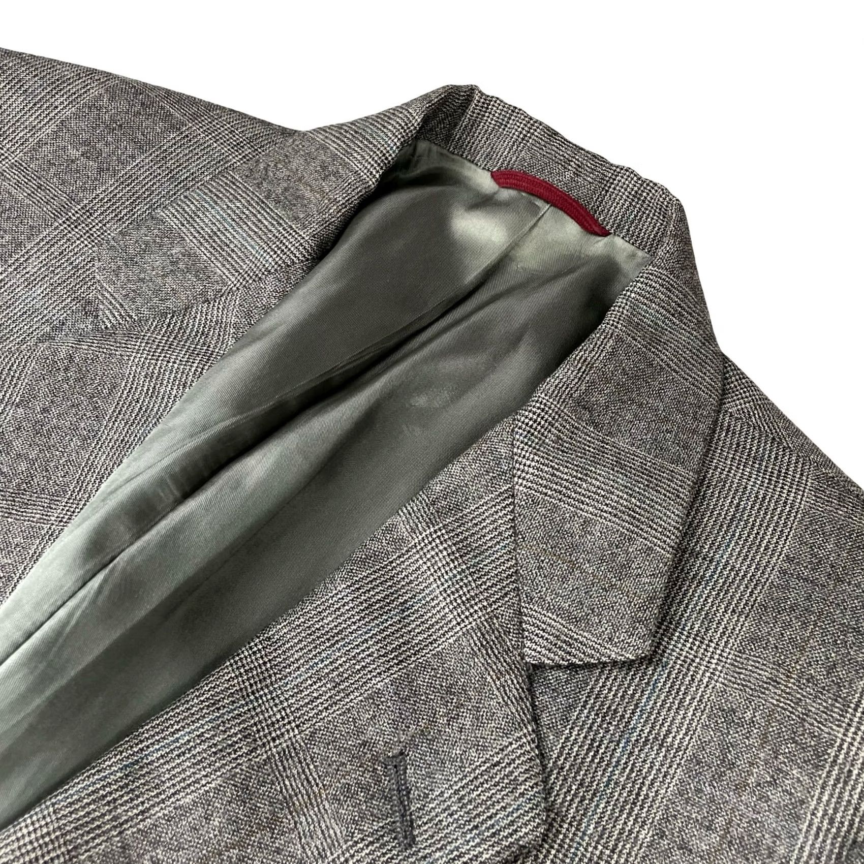 Hart Schaffner Marx VINTAGE Hart Schaffner & Marx Blazer Men's 40R Gray/Brown Plaid 2-Button Wool Size 40R - 2 Thumbnail