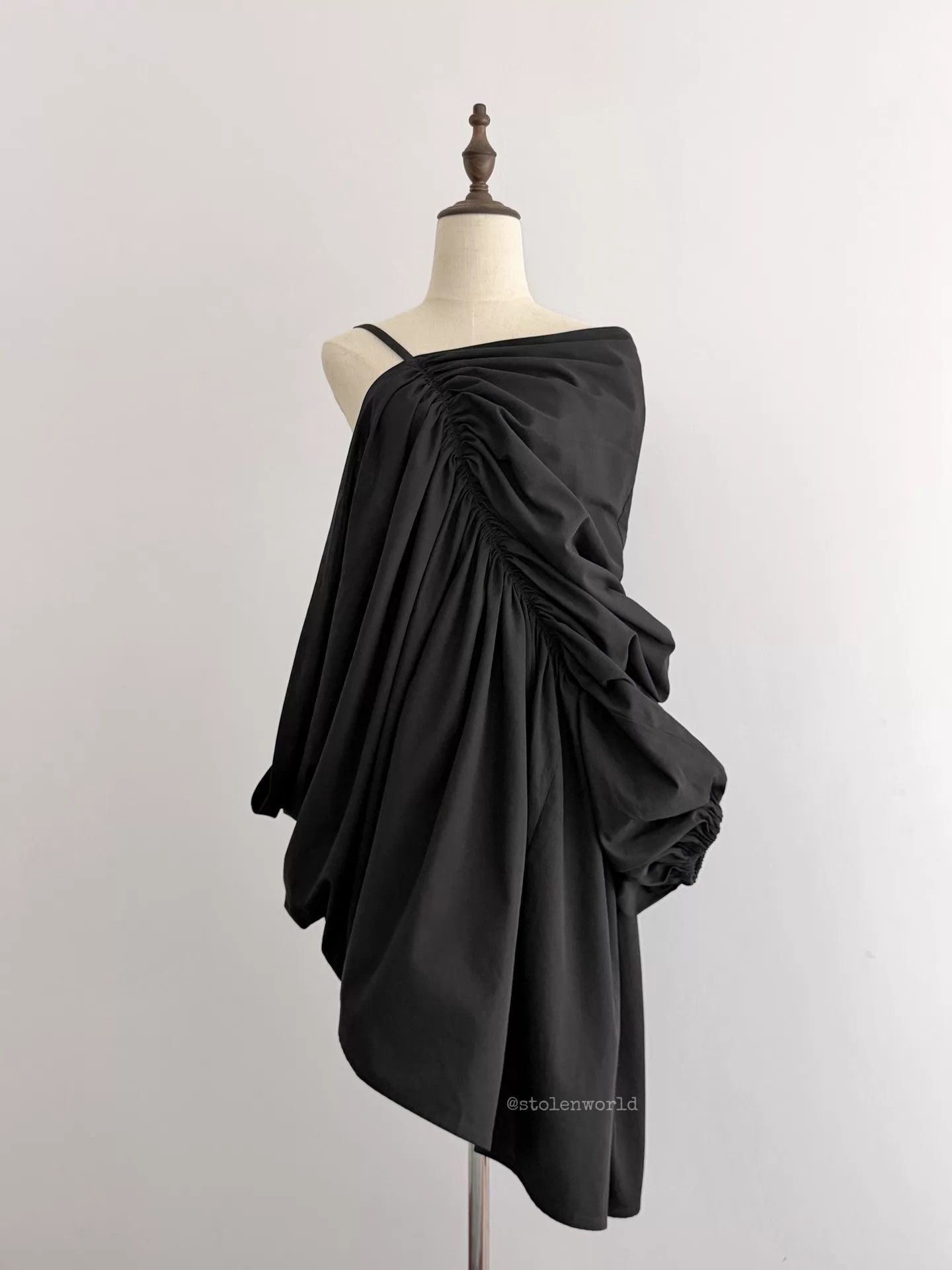 Limi Feu Limi feu Irregular Gathered Spaghetti Strap Dress Size S / US 4 / IT 40 - 1 Thumbnail