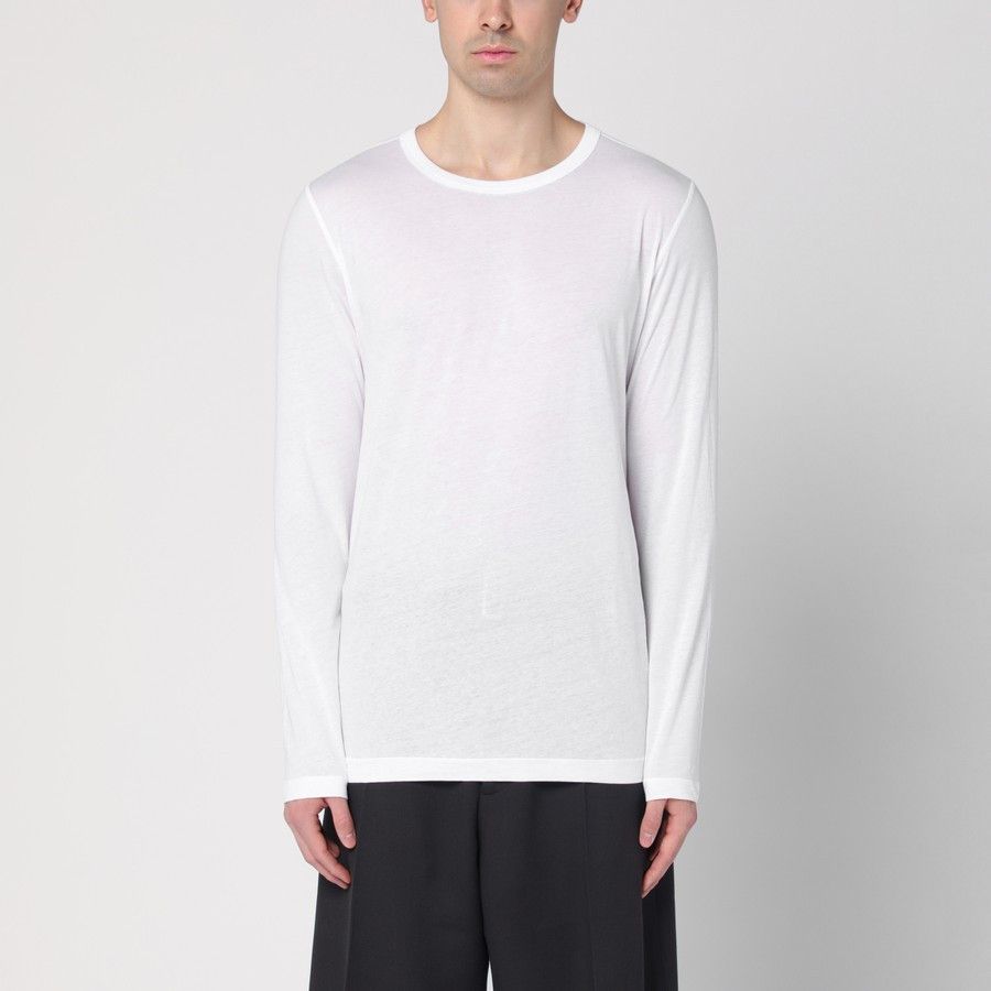 Dries Van Noten o1d2blof0225 Long Sleeve T-Shirt in White Size US S / EU 44-46 / 1 - 1 Thumbnail