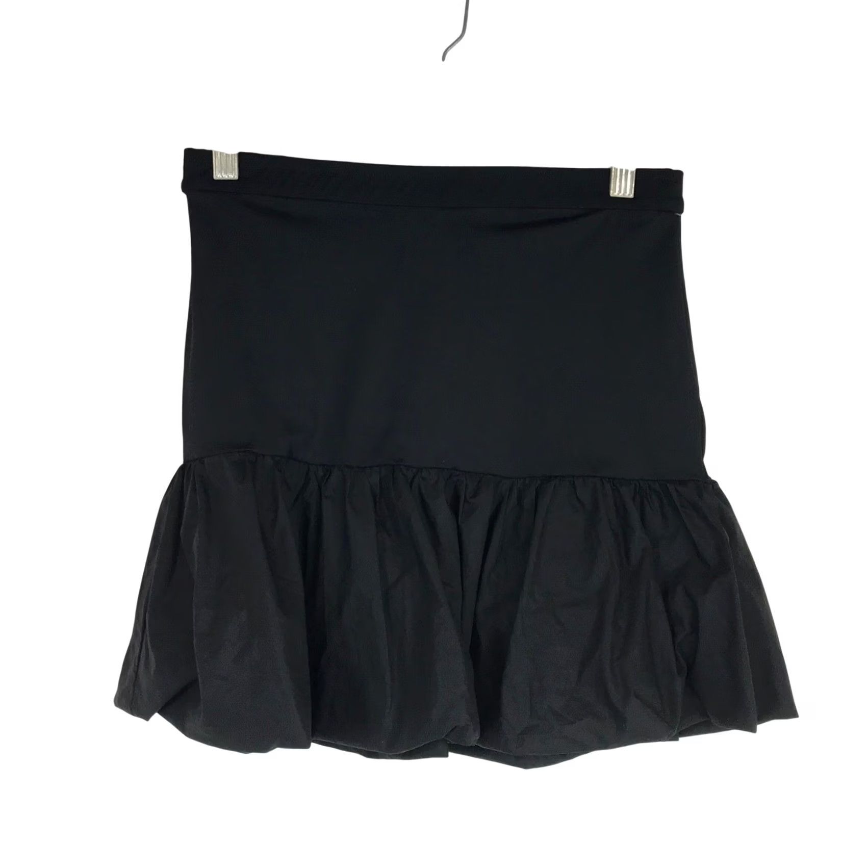 Vintage Sans Souci Black Ruffle Smocked Skirt Size Small Size 28" / US 6 / IT 42 - 2 Thumbnail