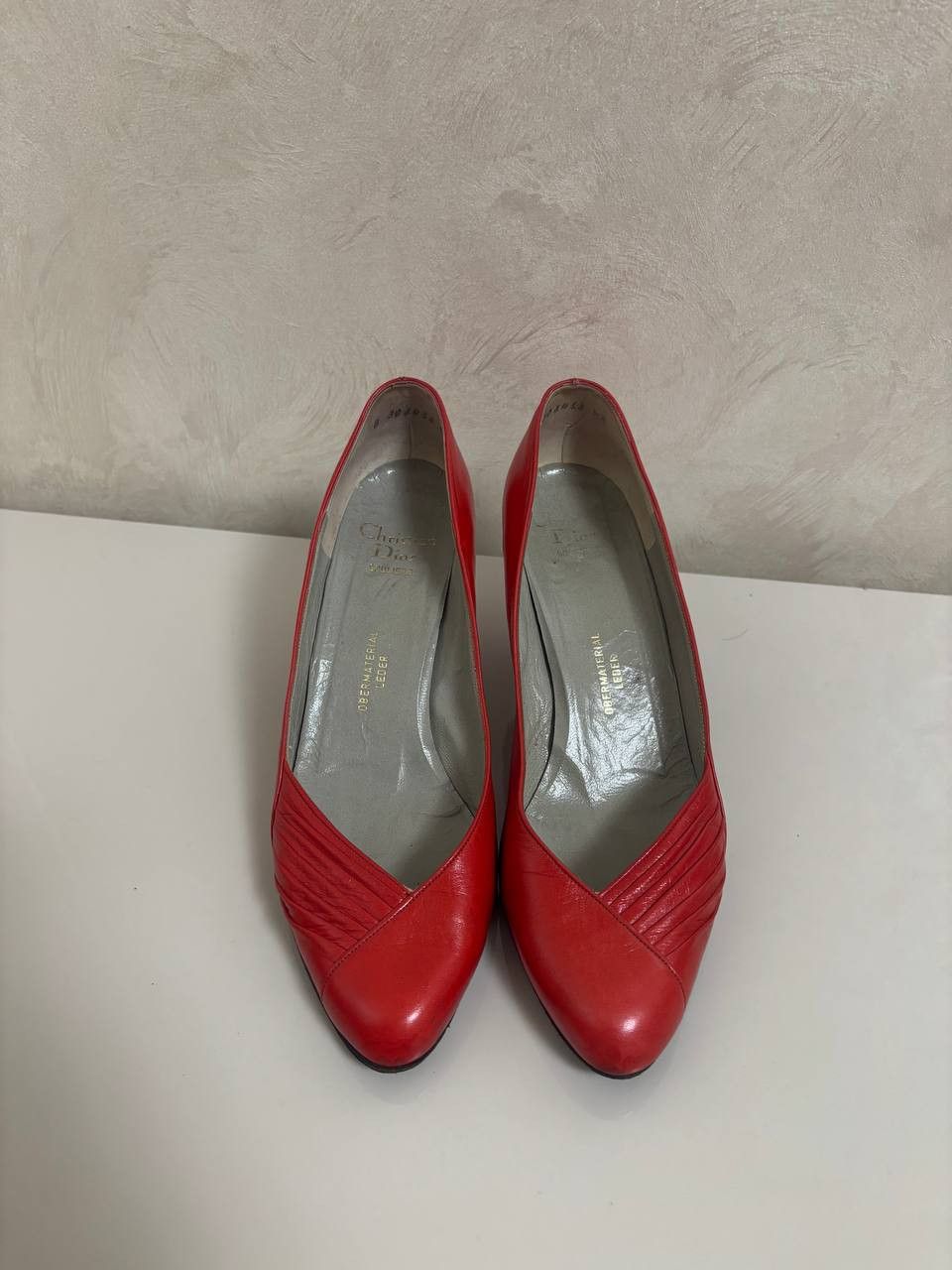 Christian Dior Monsieur Christian Dior Vintage Red Leather Pumps – Made in France Size US 7 / IT 37 - 13 Thumbnail
