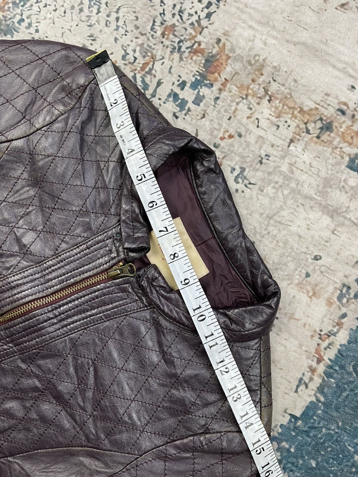 Japanese Brand Rubyrivet Quilted Sheepskin Leather Jacket Size XS / US 0-2 / IT 36-38 - 12 Thumbnail