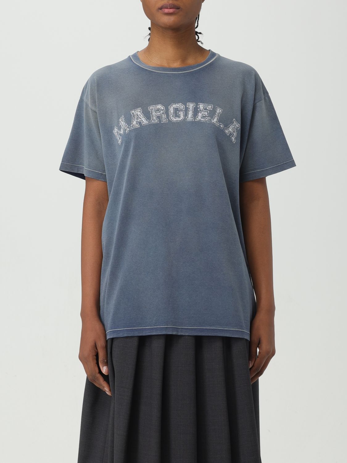 image of Maison Margiela T-Shirt Woman Blue, Women's (Size 2XL)