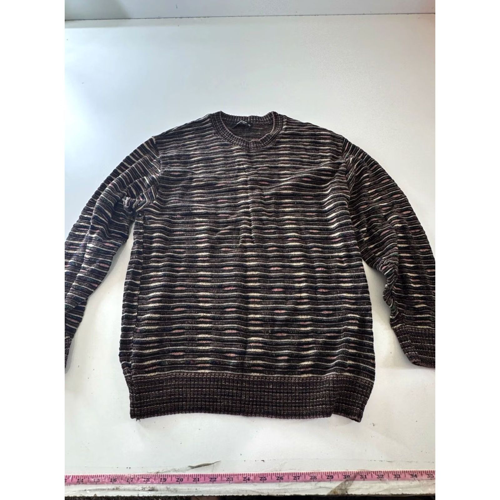 Vintage Toscano Stripe Knit SWEATER Medium Size US M / EU 48-50 / 2 - 2 Thumbnail