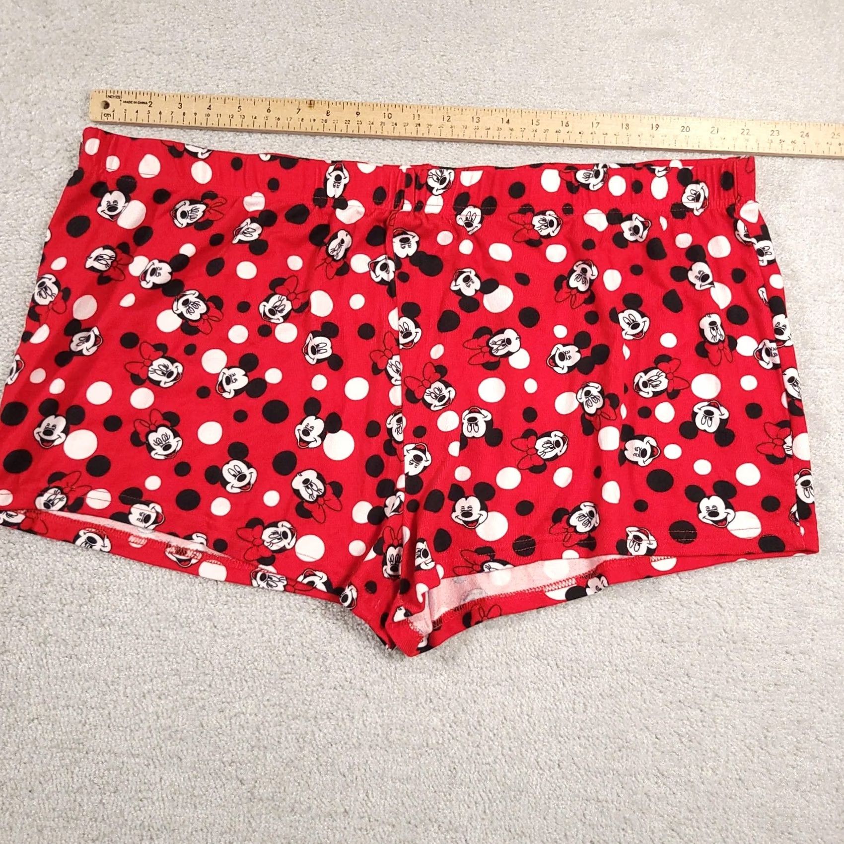 Disney Disney Shorts Womens 2XL Red Minnie Mouse Polka Dot Sleep Lounge Pajama Size 40" / US 18 - 4 Thumbnail