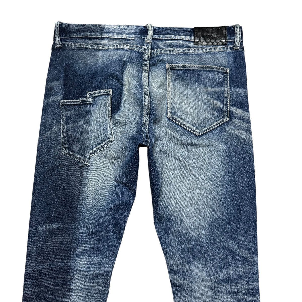 GOSTAR DE FUGA Gostar De Fuga Reconstruct Denim Skinny Jeans Size US 33 - 11 Thumbnail