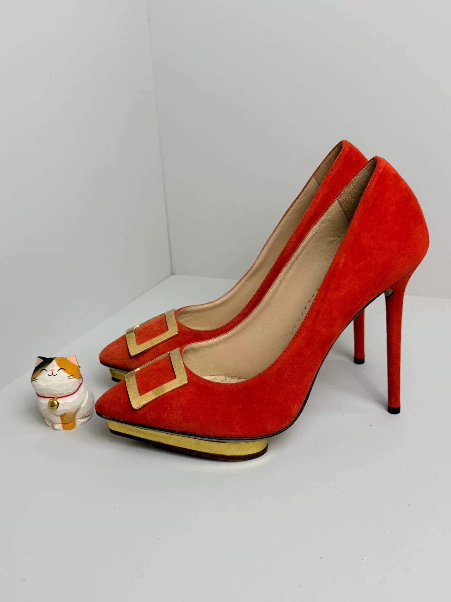Charlotte Olympia Charlotte Olympia Red Lowtop Sneakers us_8-5 Women Size US 8.5 / IT 38.5 - 1 Thumbnail