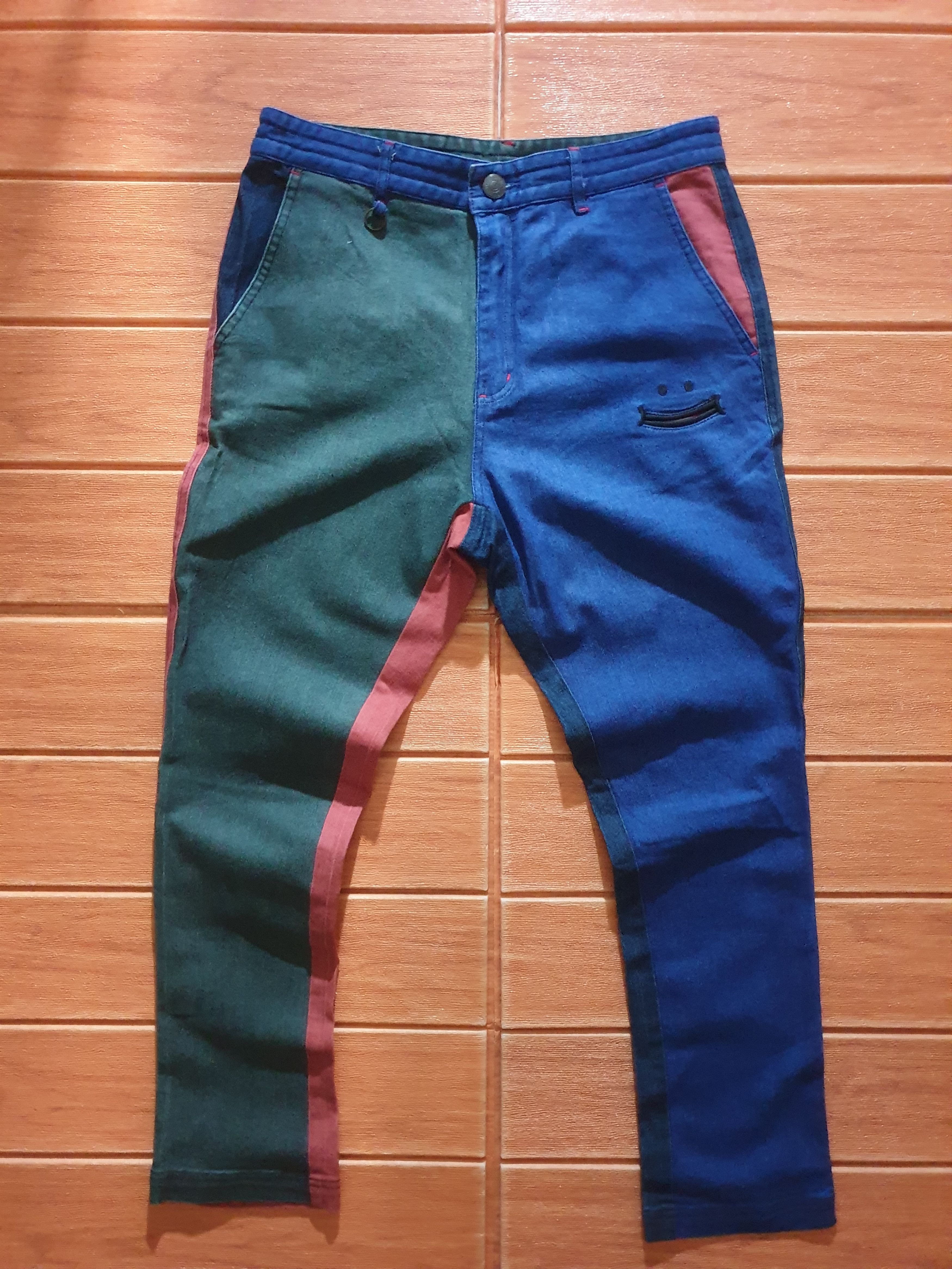 Japanese Brand Smile multicolour denim pant Size US 30 / EU 46 - 1 Thumbnail