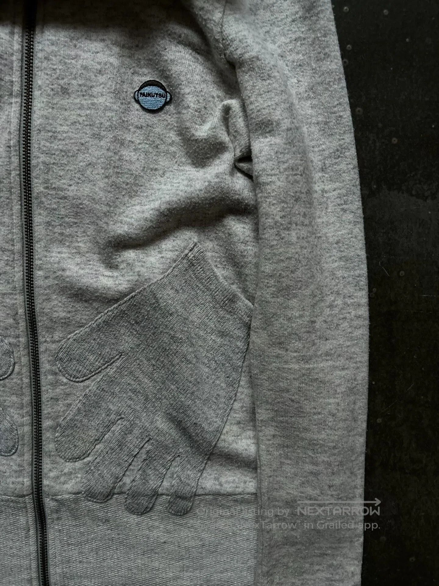 Ne-Net unique gray hooded sweatshirt with hand design. Size M / US 6-8 / IT 42-44 - 4 Thumbnail