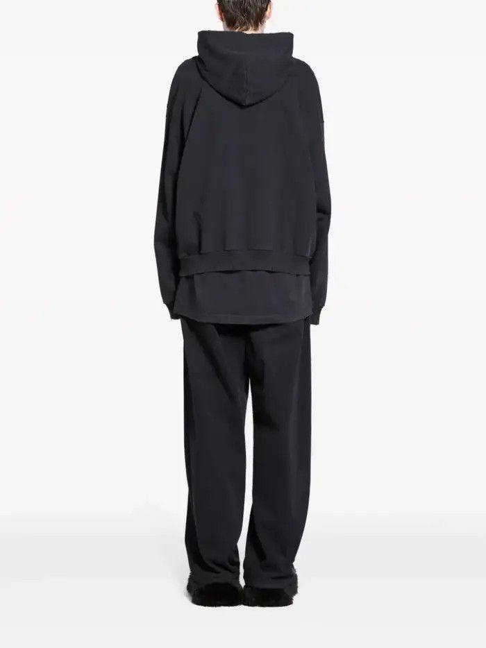 Balenciaga o1srvl11e0526 DIY College Hoodie Medium Fit in Black Size US XXL / EU 58 / 5 - 5 Thumbnail
