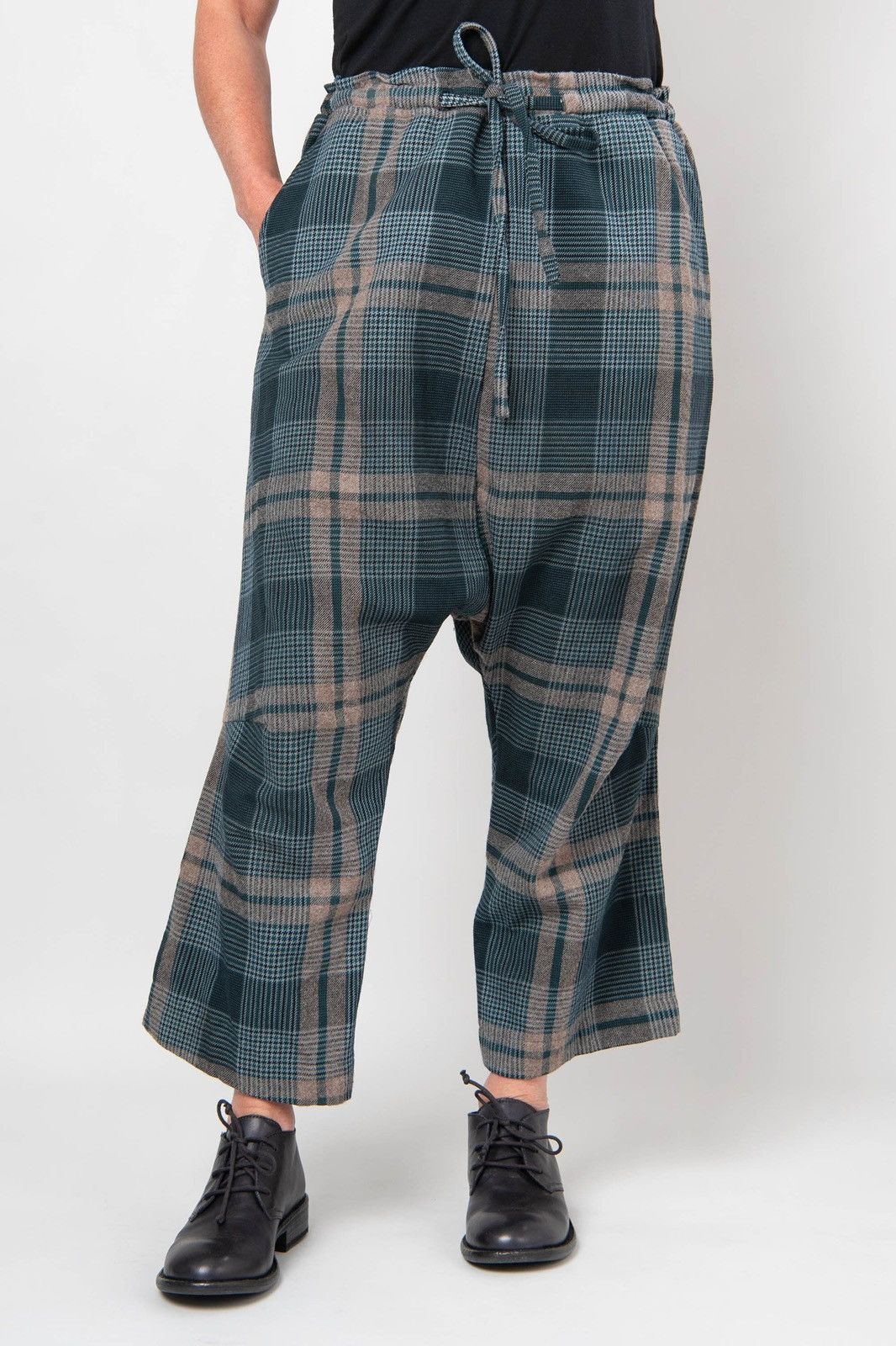 Rundholz RUNDHOLZ Check Dropped Crotch Wool/Cotton Trouser Size US 34 / EU 50 - 7 Thumbnail