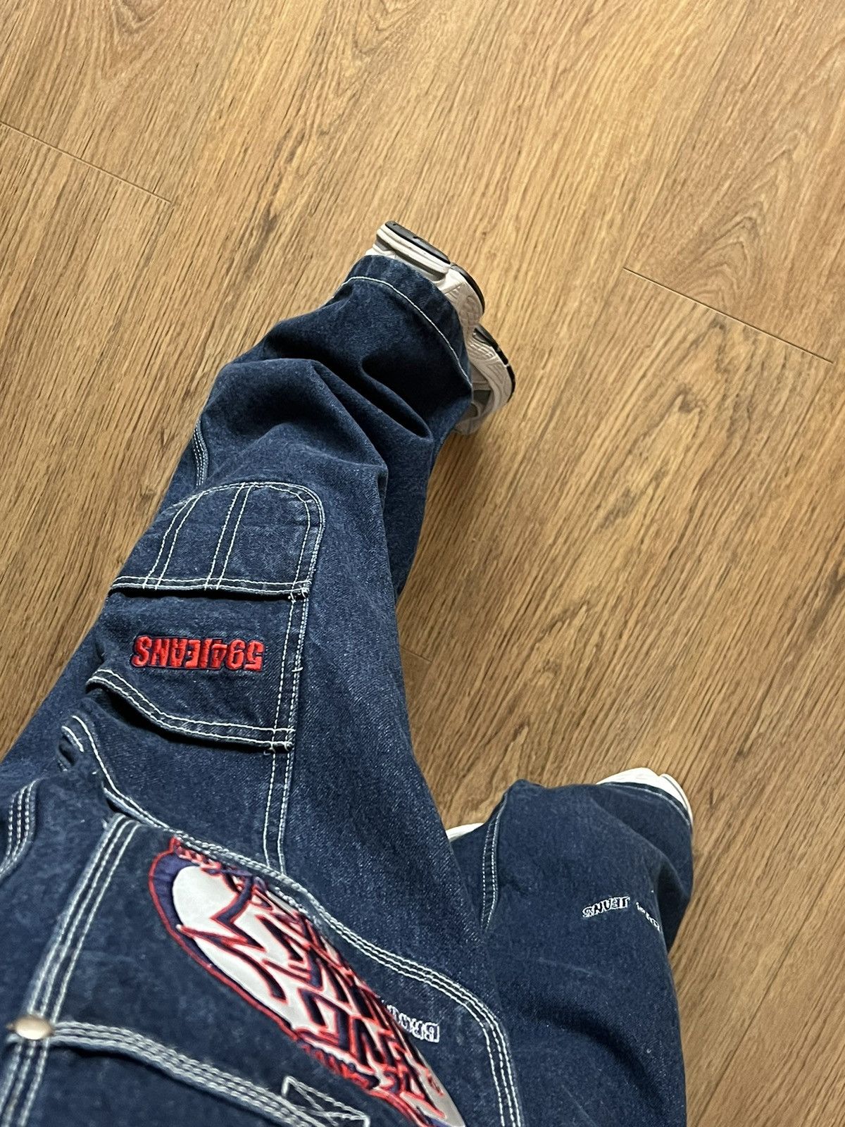 Japanese Brand 🔥Printed multipocket denim y2k style evisu , wutang ,eminem Size US 28 / EU 44 - 5 Thumbnail