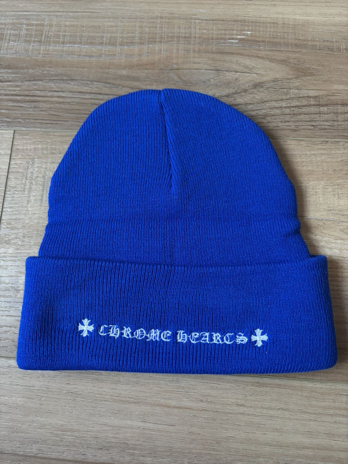 Chrome Hearts New Chrome Hearts Blue Watch Cap Knit Beanie with CH 