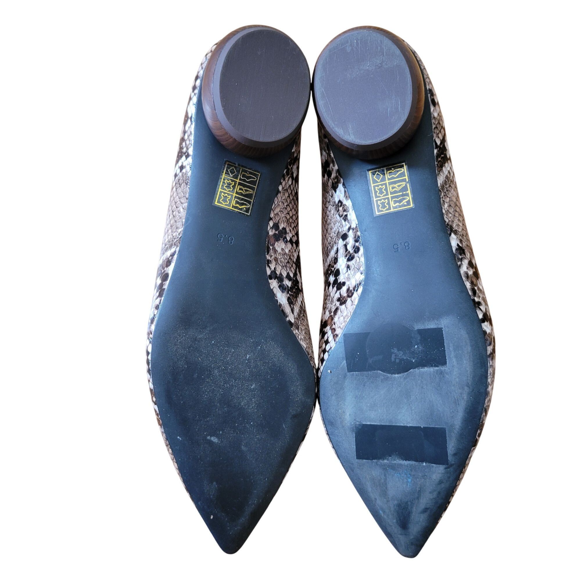 Jeffrey Campbell Jeffrey Campbell 8.5 Snake Print Pointed Toe Loafers Wooden Size US 8.5 / IT 38.5 - 5 Thumbnail