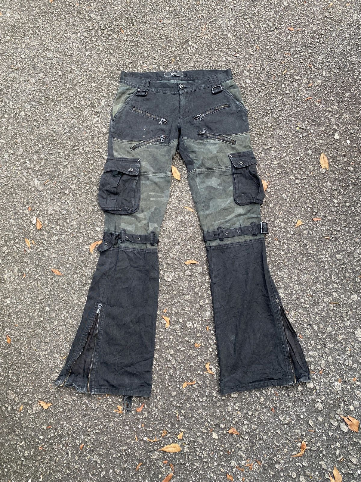 Japanese Brand Midas Japan Bondage Cargo Flare Pant Size US 29 - 3 Thumbnail