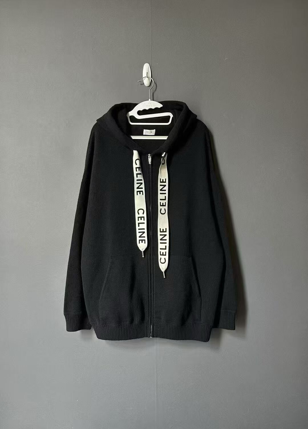 Celine Celine Cashmere Drawstring Zip Hoodie Size XS / US 0-2 / IT 36-38 - 1 Thumbnail