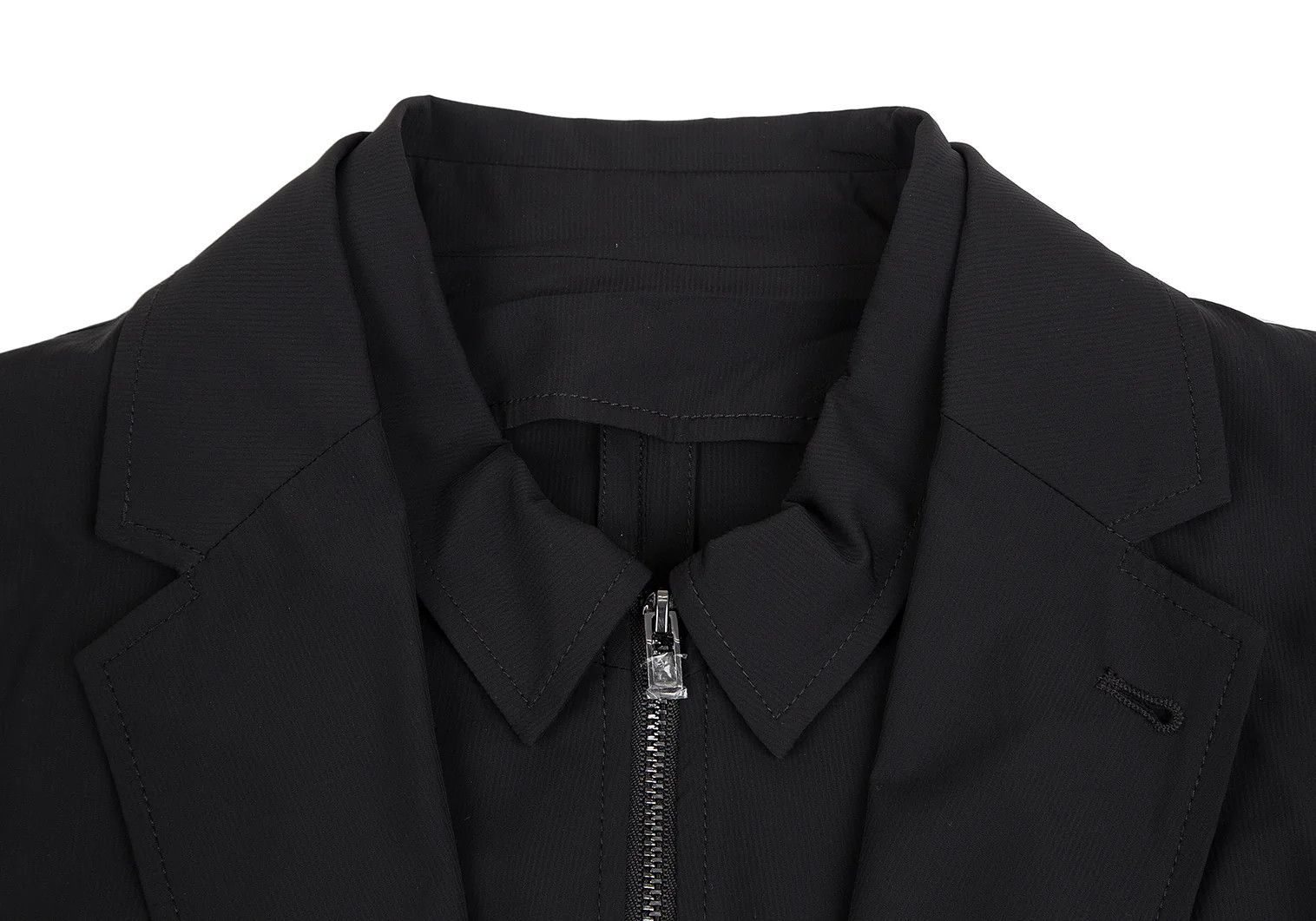 Emporio Armani Stretch Zip Jacket in Black Size 54 Size US L / EU 52-54 / 3 - 3 Thumbnail