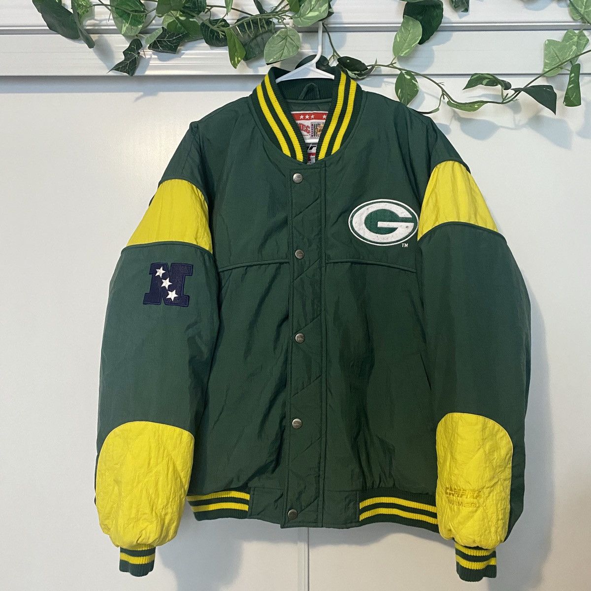 NFL Vintage 90s Green Bay Packers Nutmeg NFL Jacket Size US L / EU 52-54 / 3 - 1 Thumbnail