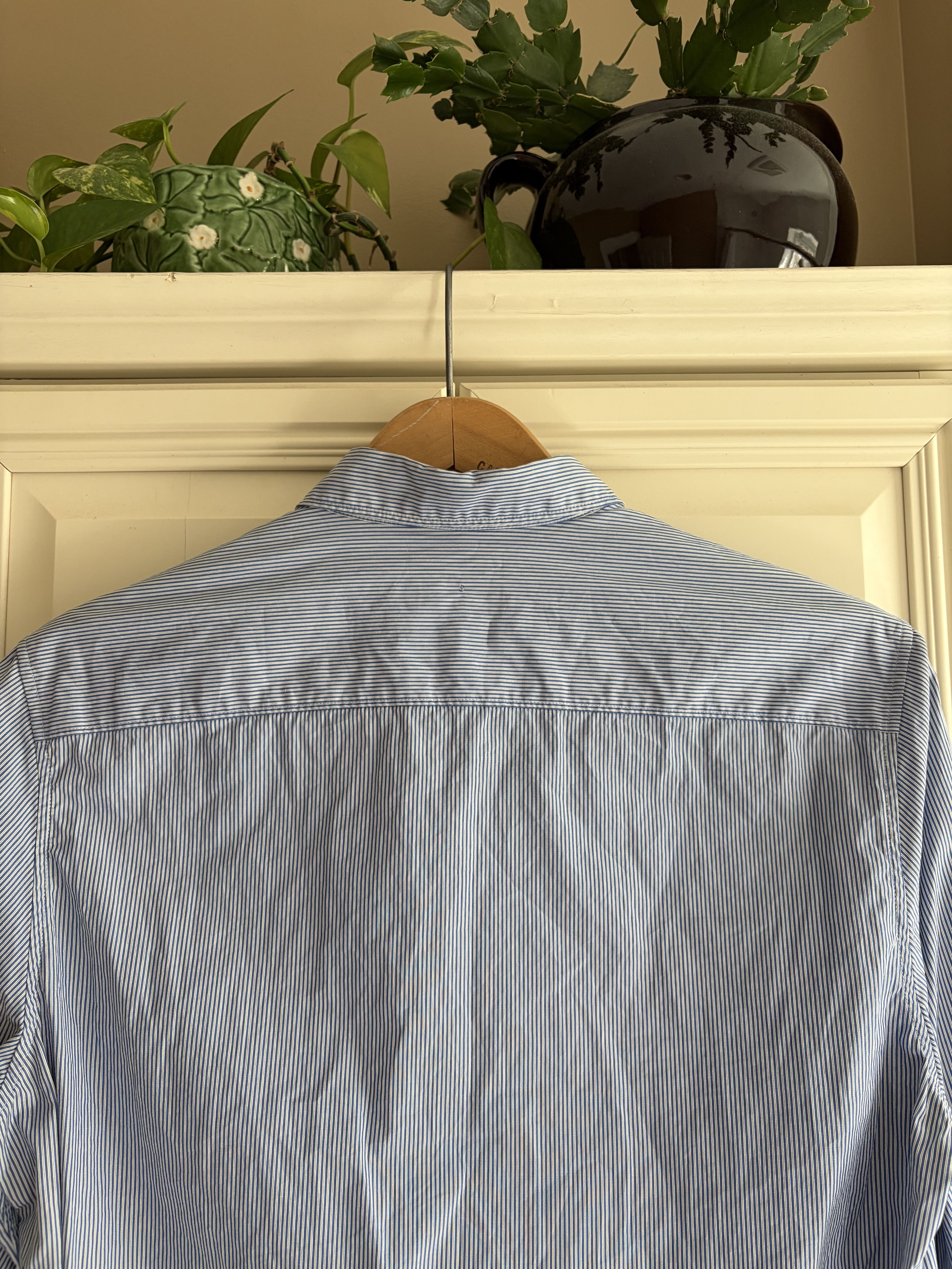 A.P.C. APC Striped Cotton Button Down Shirt Size US L / EU 52-54 / 3 - 5 Thumbnail