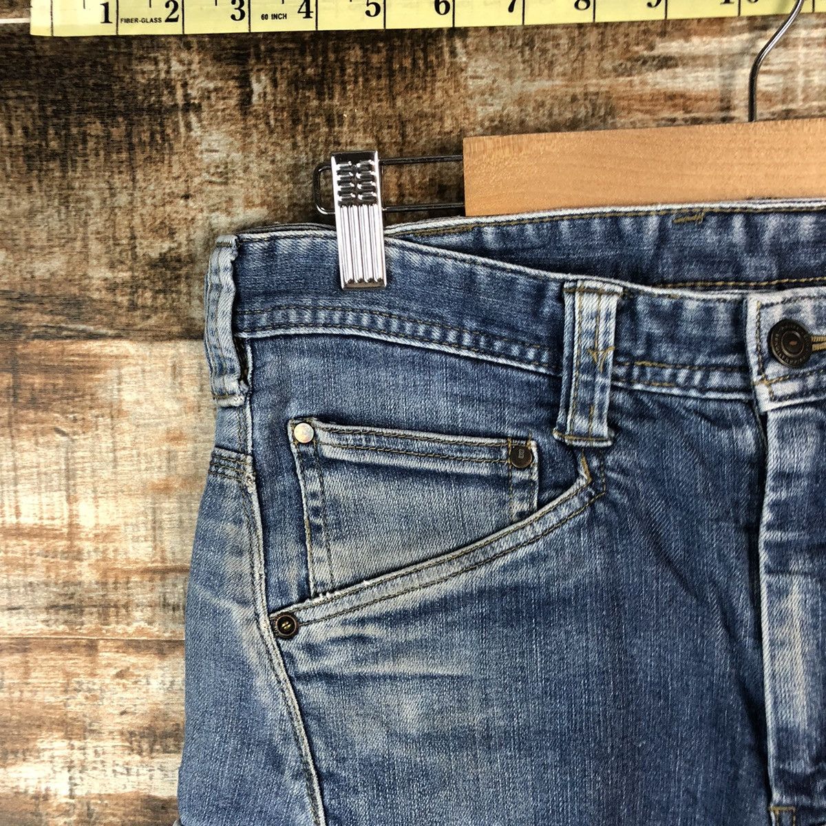 Japanese Brand Even River Blue Distressed Denim Multipocket Pants #A2170 Size US 29 - 7 Thumbnail