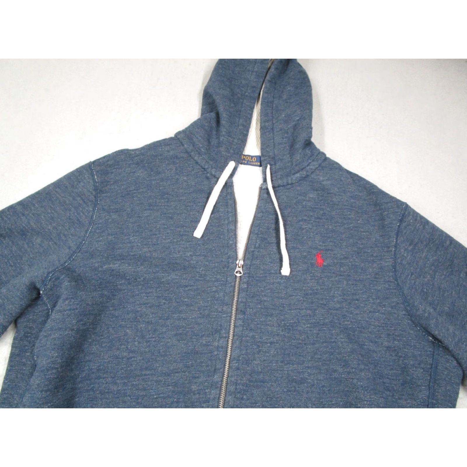 Polo Ralph Lauren Polo Ralph Lauren Hoodie 2XL XXL Blue Full Zip Waffle Hood Red Pony Mens Size US XXL / EU 58 / 5 - 2 Thumbnail