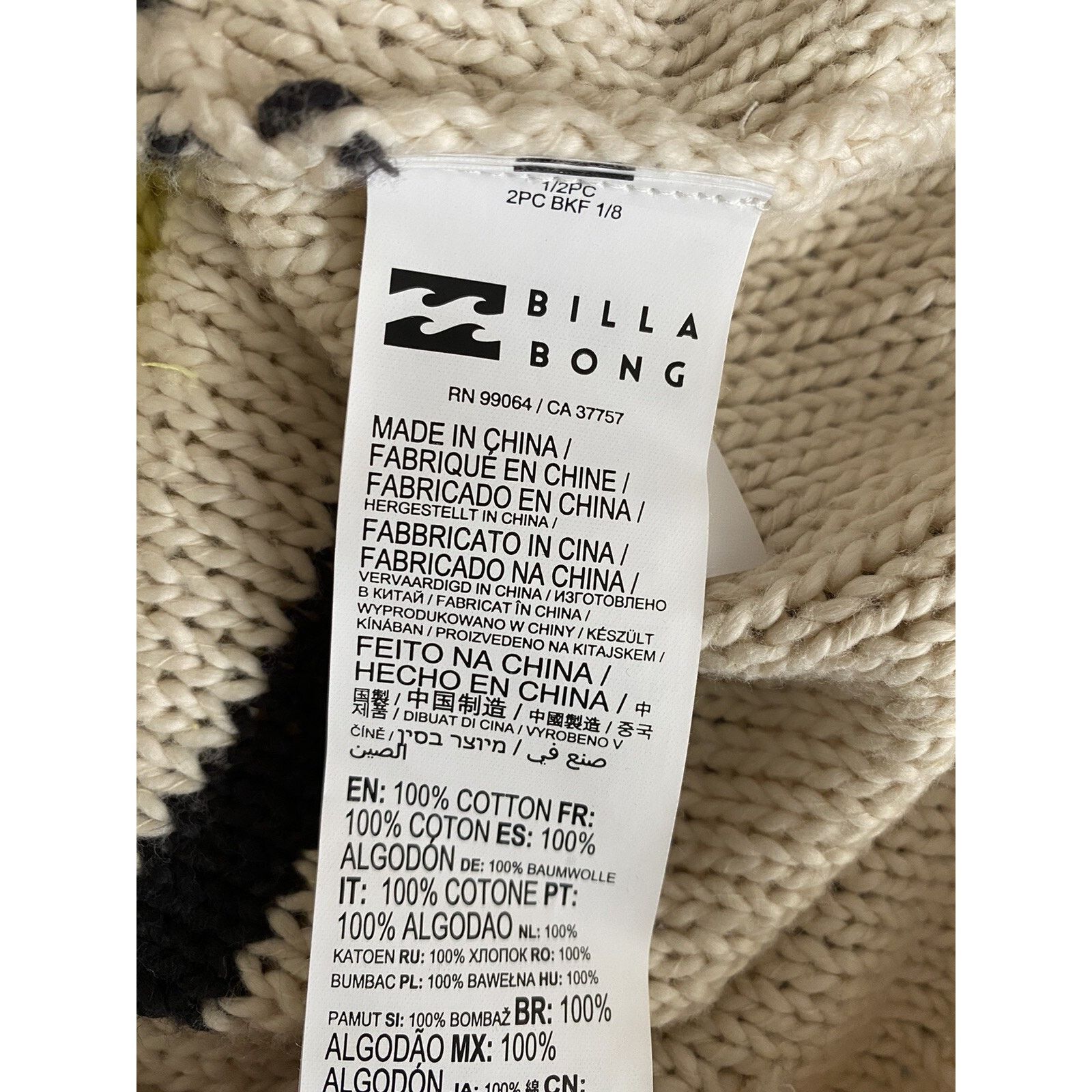 Billabong Billa Bong Seeing Stripes Sweater pink yellow M A003021 Size M / US 6-8 / IT 42-44 - 9 Thumbnail