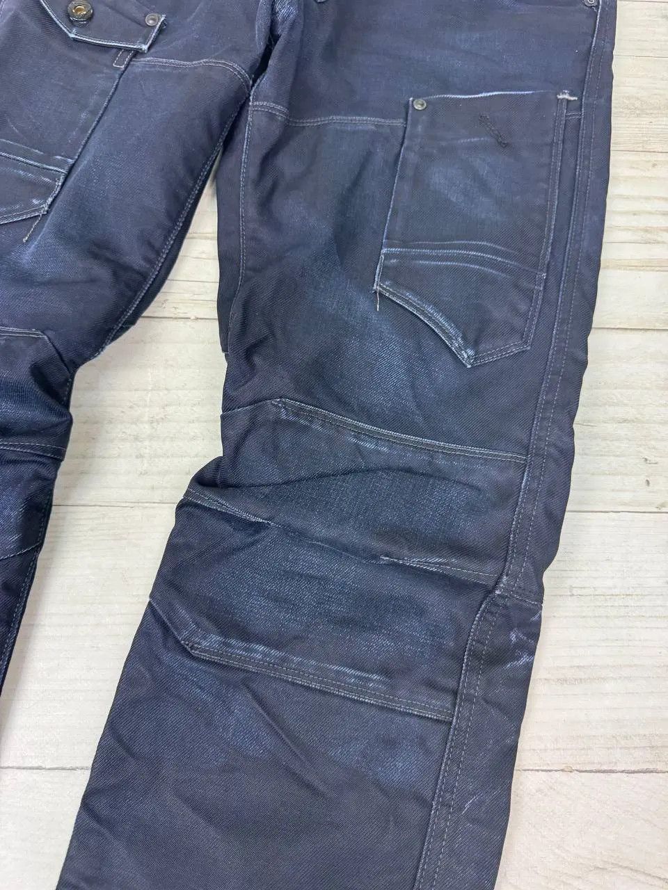 G-Star Vintage G Star Raw Big Logo Cargo Denim Jeans Pants Y2K 90s Size US 33 - 7 Thumbnail