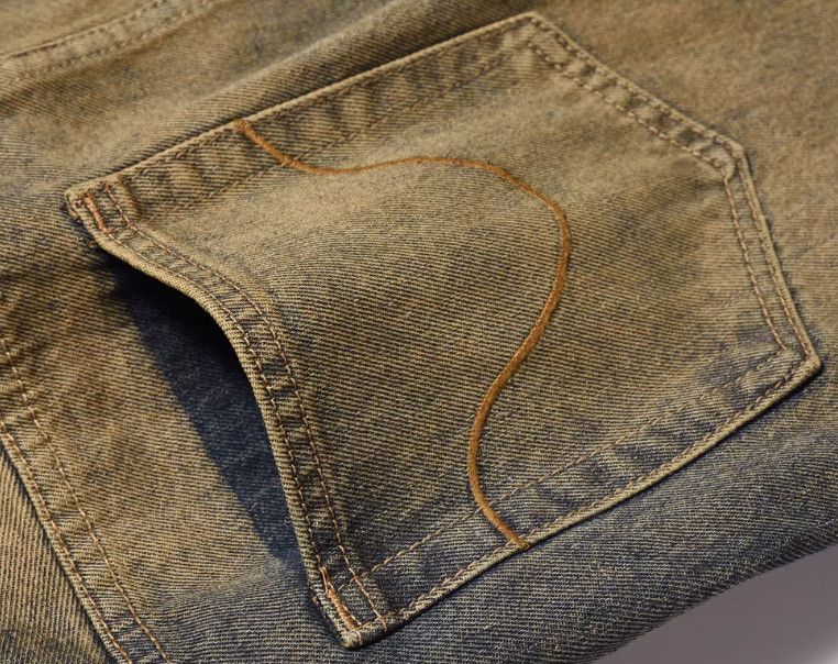 Vintage Men's high street loose straight washed wide-leg jeans Size US 32 / EU 48 - 5 Thumbnail