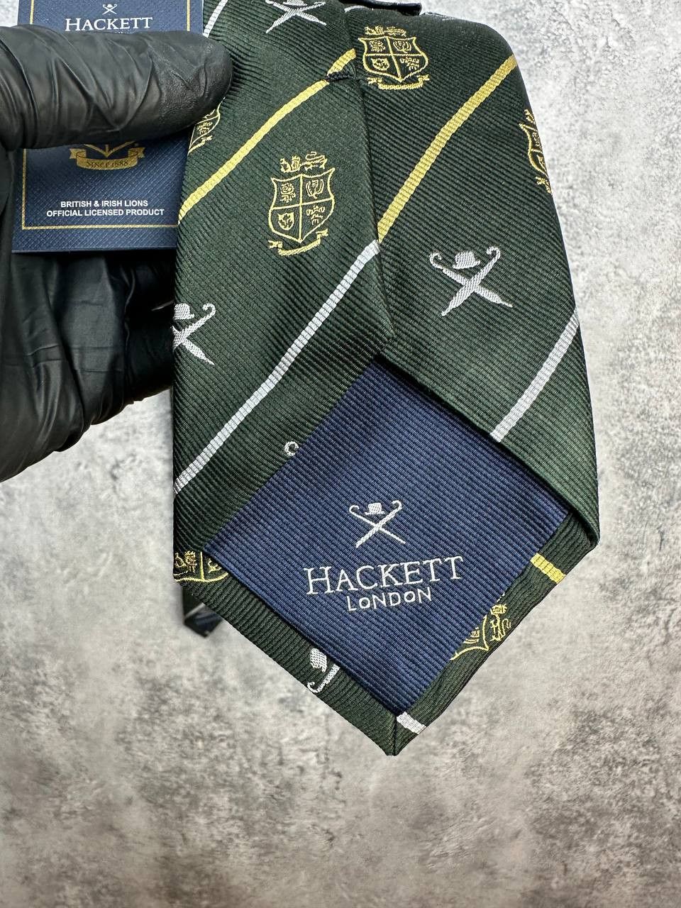 Hackett NWT Hackett London Lions Crest Silk Tie Green Multi One Size Size ONE SIZE - 3 Thumbnail