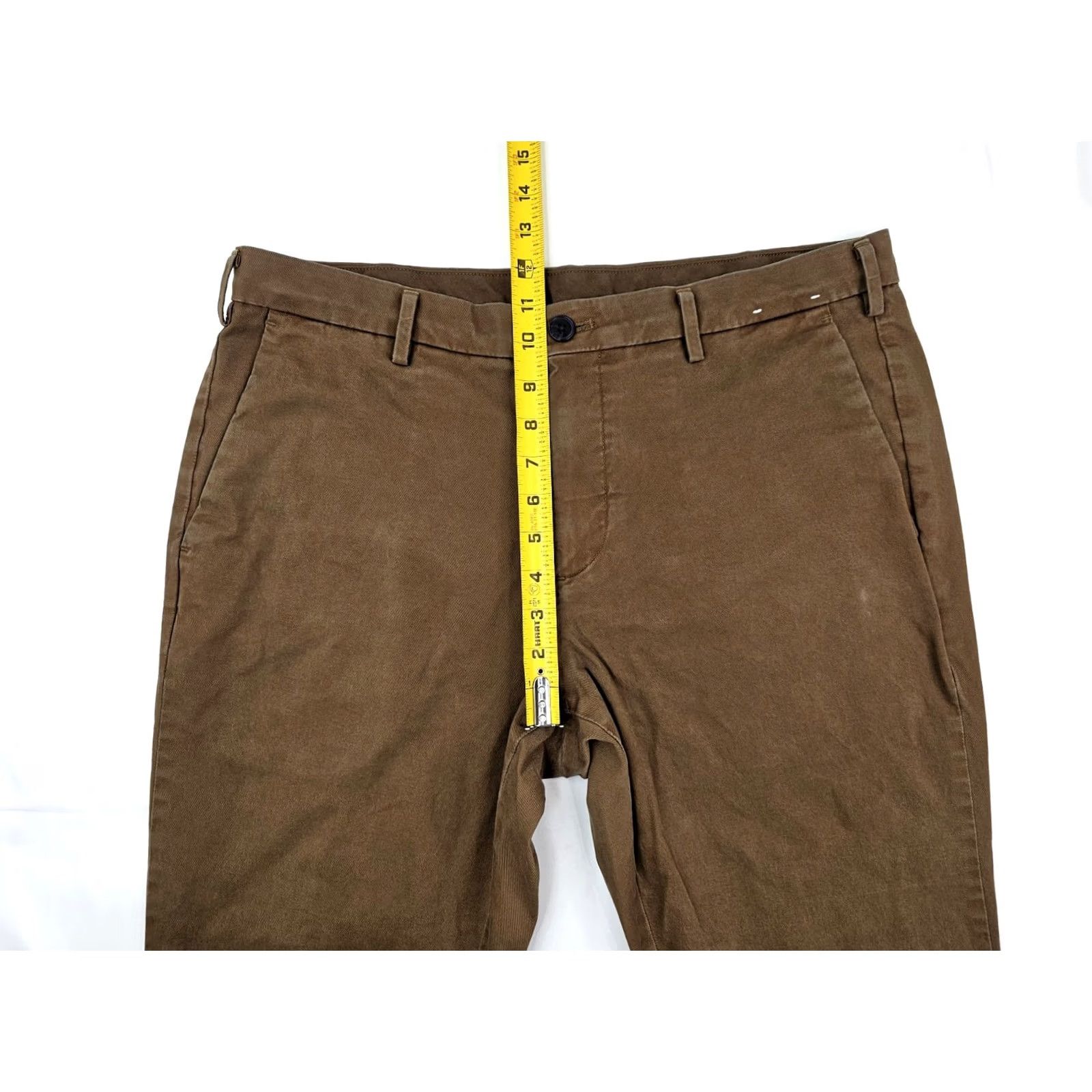 Uniqlo Uniqlo Chino Pants Straight Regular 35x34 Brown Cotton Twill Stretch Men Size US 35 - 4 Thumbnail