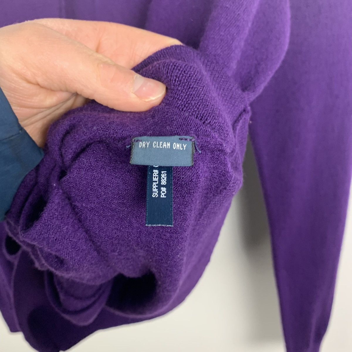 Polo Ralph Lauren Vintage Polo Ralph Lauren Merino Wool Cardigan Purple 90's Size US L / EU 52-54 / 3 - 9 Thumbnail