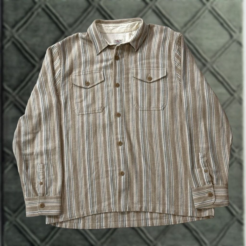 Faherty Faherty Overshirt Button-Up Vista Multicolor Stripe Cotton L Size US L / EU 52-54 / 3 - 1 Thumbnail