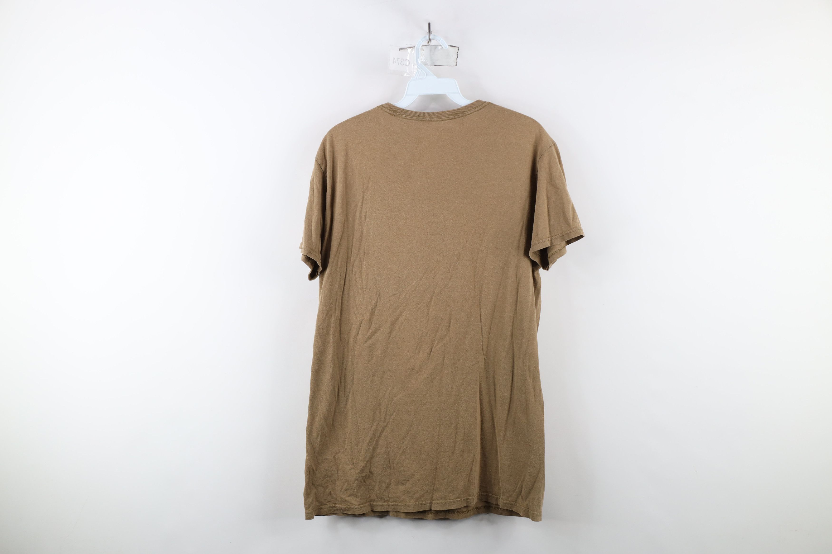 Vintage Vintage Y2K Streetwear Blank Cotton T-Shirt Beige Brown Size US M / EU 48-50 / 2 - 10 Thumbnail
