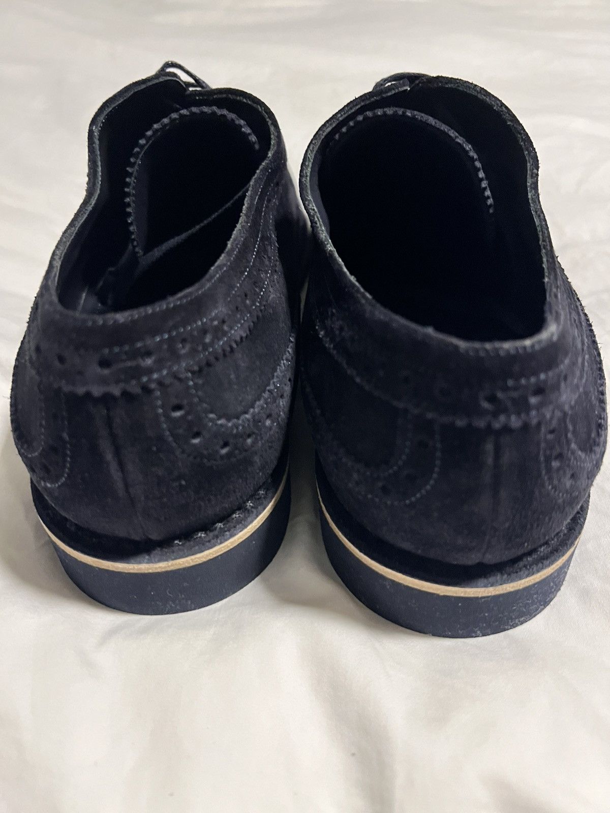 Louis Vuitton Louis Vuitton Dark Blue Suede Derby Dress Shoes Size 10USMen Size US 10 / EU 43 - 4 Thumbnail