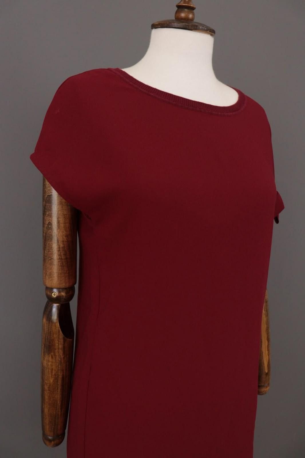 Designer Cop Copine Red Short Sleeve Shift Summer Short Dress Size 36 Size M / US 6-8 / IT 42-44 - 5 Thumbnail