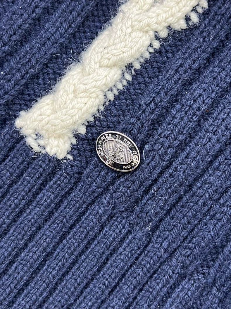 Chanel Chanel German Hamburg series turtleneck striped sweater Size M / US 6-8 / IT 42-44 - 4 Thumbnail