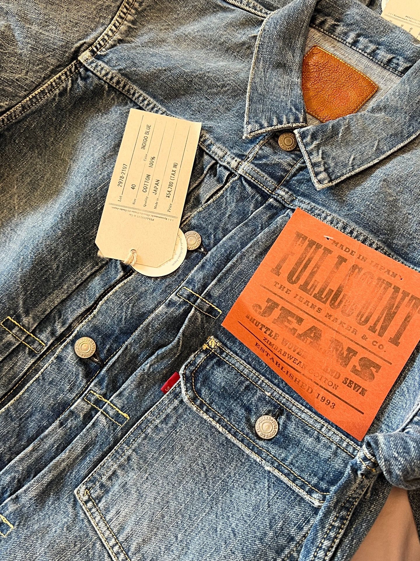 Full Count & Co. FULLCOUNT Washed Distressed Denim Jacket Size US XXS / EU 40 - 1 Thumbnail
