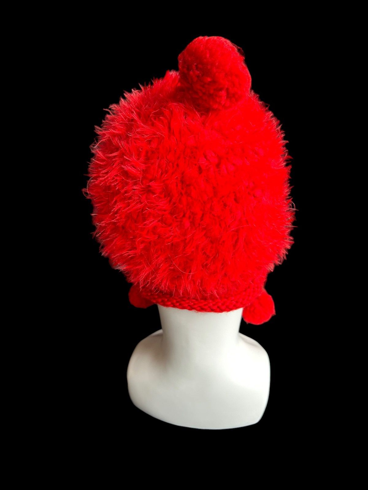 Japanese Brand × Kapital × Vintage RARE* Japanese Style Mohawk Punk Mohair Red Beanie Hats🎌☠️ Size ONE SIZE - 3 Thumbnail