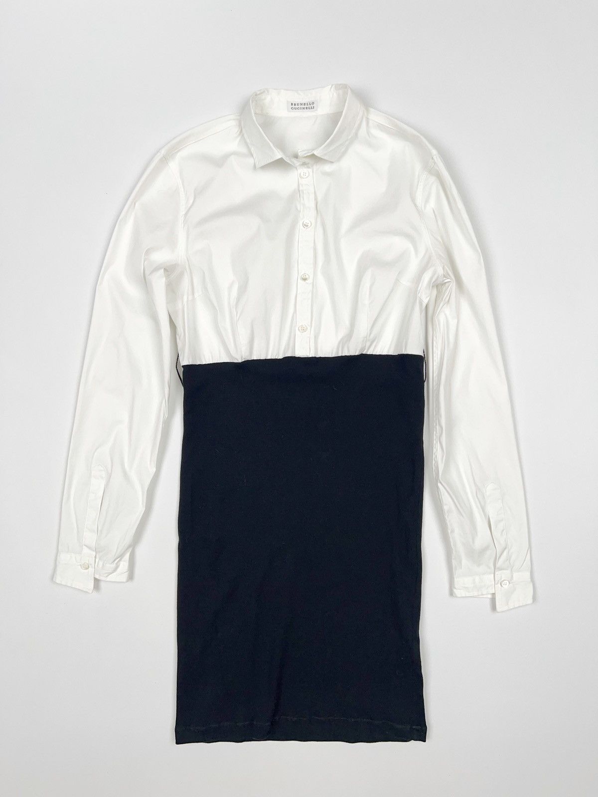 Brunello Cucinelli Brunello Cucinelli Long Shirt with Dress Black and White Size M / US 6-8 / IT 42-44 - 2 Thumbnail