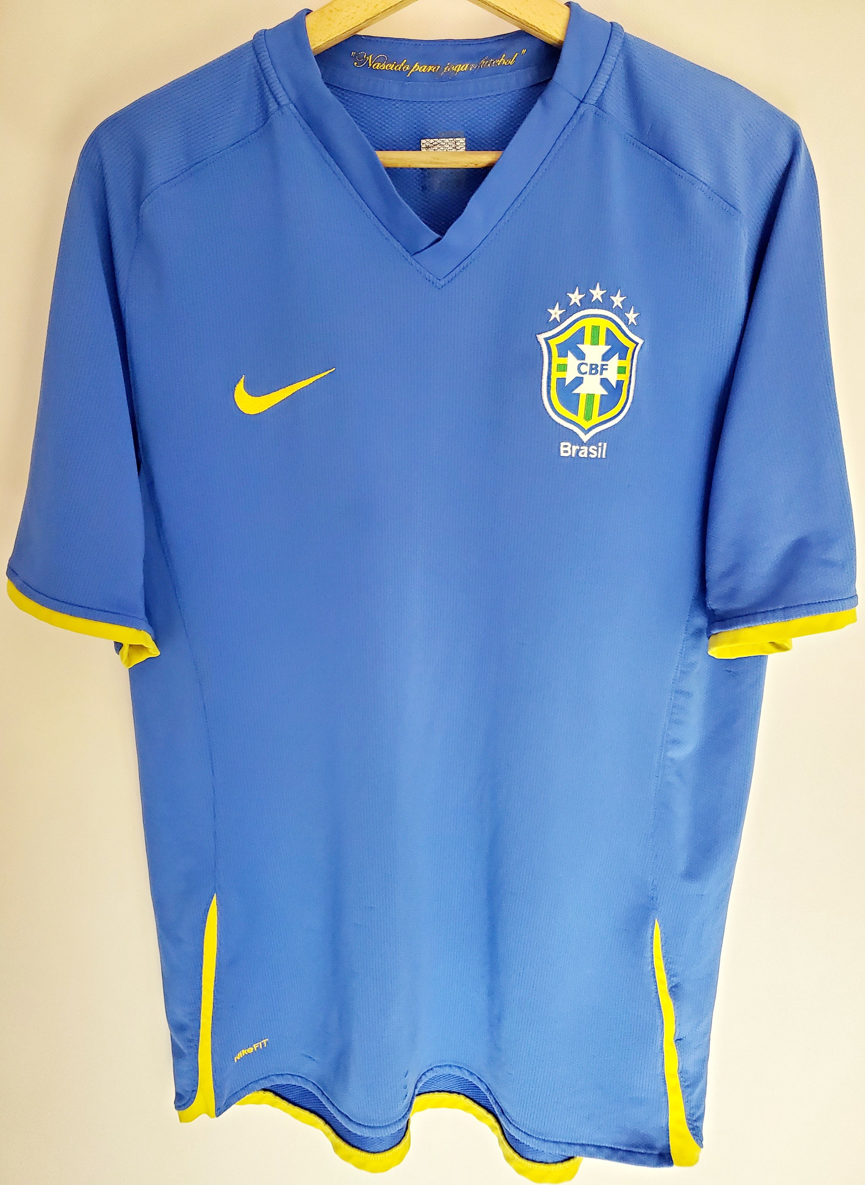 BRAZIL 2008 2010 AWAY FOOTBALL SHIRT jersey size L