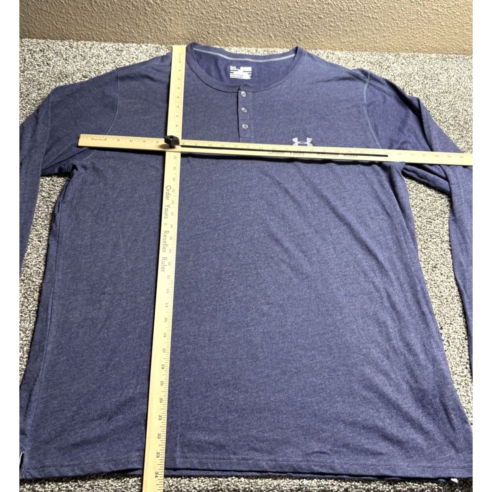 Under Armour VINTAGE Under Armour Henley Shirt Mens 4XL Tall Blue Heatgear Loose Tagless Size US XXL / EU 58 / 5 - 5 Thumbnail