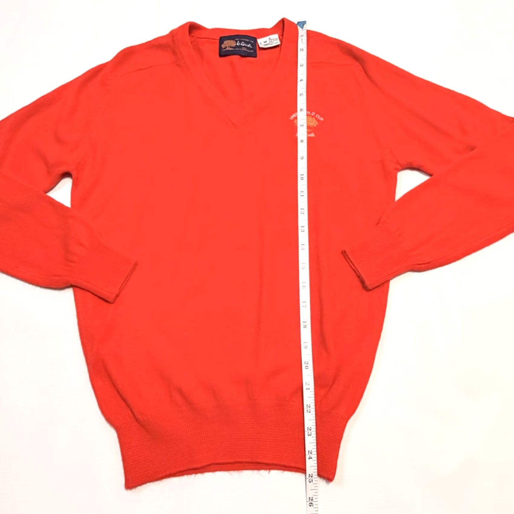 Vintage VINTAGE La Quinta Sweater Mens M Red V-Neck 1985 World Cup Golf Logo 80s Shirt Womens, Mens Size US M / EU 48-50 / 2 - 5 Thumbnail