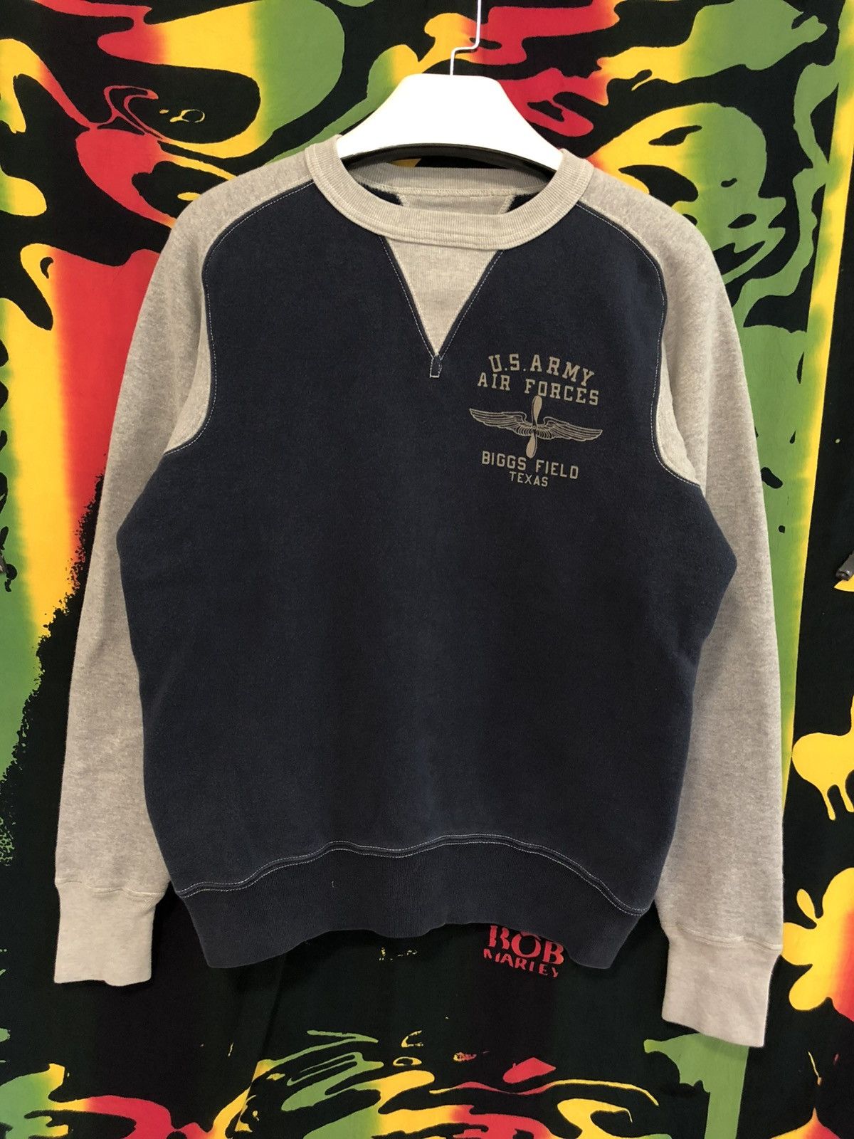 Cushman × Vintage Cushman Union Made US Airforce two tone crewneck Size US L / EU 52-54 / 3 - 1 Thumbnail