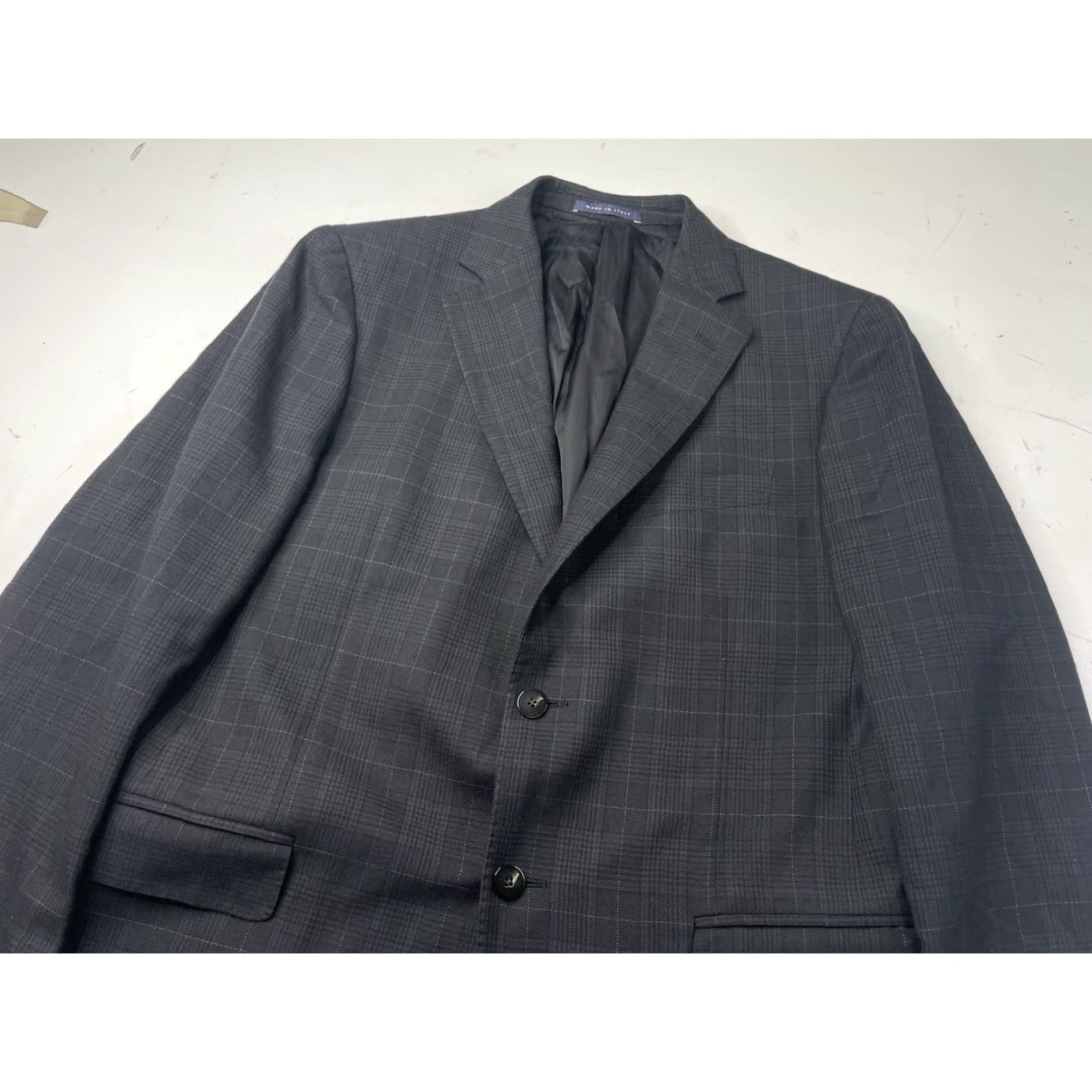 Pal Zileri PAL ZILERI Sport Coat Jacket Blazer Gray Blue Plaid Checks Wool Cashmere Cotton 42 Men Single-Breasted Two-Button Regular 2-Button Vintage No Business Size 42R - 5 Thumbnail