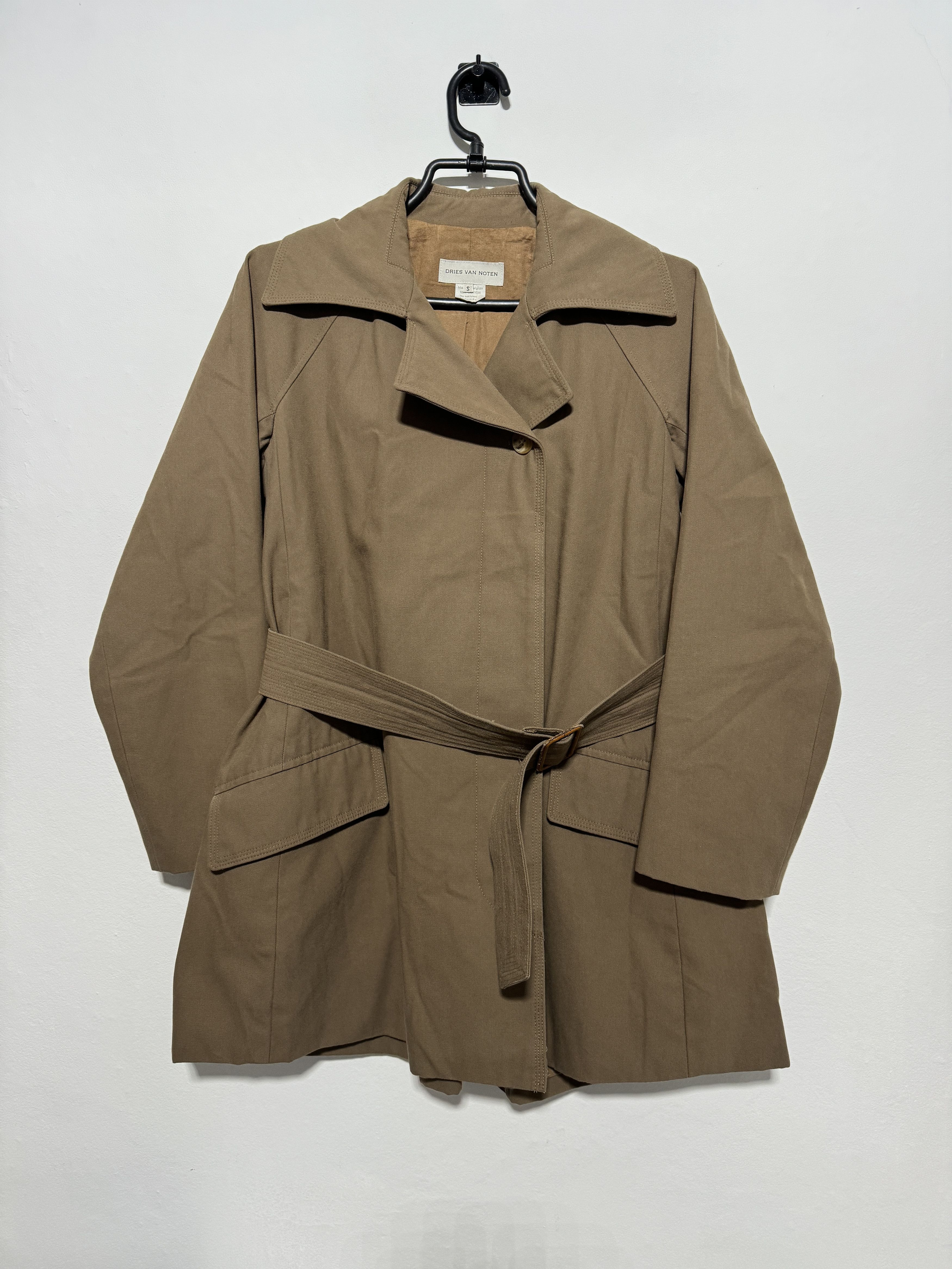 image of Dries Van Noten Coat in Beige, Women's (Size Small)